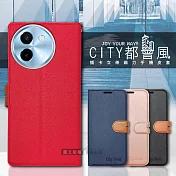 CITY都會風 vivo Y38 5G 插卡立架磁力手機皮套 有吊飾孔  瀟灑藍