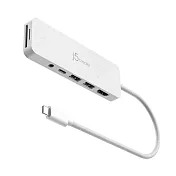 j5create USB-C 7 合 1 多功能擴充集線器-環保永續版 JCD373E 自然白