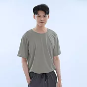 【遊遍天下】MIT台灣製男款吸濕排汗抗UV機能圓領衫(GS2002) M 灰色
