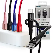 Xmart for Micro USB 鋁合金8層SR大防護 6A閃電快充線 紅色