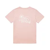 The North Face W MFO S/S EARTH DAY GRAPHIC TEE - AP 女短袖上衣-粉-NF0A8AVELK6 L 粉紅色