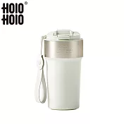 【HOLOHOLO】LATTE CUP 2.0 陶瓷保溫拿鐵吸管杯(500ml/3色) 霧面白