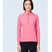 【荒野wildland】女綠色環保抗UV彈性長袖衣蜜粉紅 XL 蜜粉紅