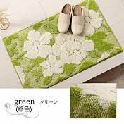 【IKEHIKO】日式立體花藝圖案門墊60x90cm(美觀 止滑踏墊 地墊 門口墊 廳墊/10717771) 綠色S4