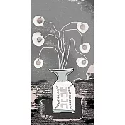 【玲廊滿藝】張慈-六朵白花與瓶41x21cm