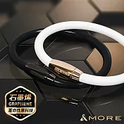 &MORE愛迪莫 GX Pro 石墨烯超傳導鈦鍺手環 S 質感玫金+黑色