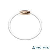 &MORE愛迪莫 GX Pro 石墨烯超傳導鈦鍺手環 M 質感玫金+白色