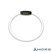 &MORE愛迪莫 GX Pro 石墨烯超傳導鈦鍺手環 M 神秘槍灰+白色