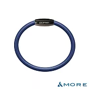 &MORE愛迪莫 GX Pro 石墨烯超傳導鈦鍺手環 L 神秘槍灰+藍色