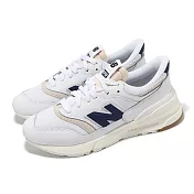 New Balance 休閒鞋 997R 男鞋 女鞋 白 米白 藍 皮革 緩衝 情侶鞋 NB U997RGC-D