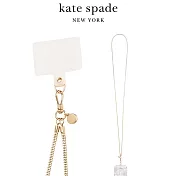 【kate spade】精品手機斜跨鍊 金色蛇鍊