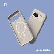 犀牛盾 Google Pixel 8a SolidSuit (MagSafe 兼容) 防摔背蓋手機保護殼 - 貝殼灰