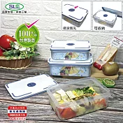 SL 群青藍2入微波保鮮盒(1350ml+850ml) S-7200 臺灣製