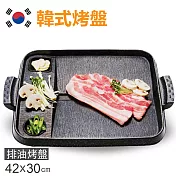 韓國LOVE SONG 最新韓式分隔烤盤/露營用烤盤(長方形42x30cm) SM-10