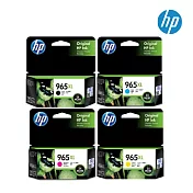 HP 【1黑3彩】原廠高容量四色墨水匣 965XL (3JA84AA/3JA81AA/3JA82AA/3JA83AA)