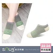 【sNug十秒除臭襪】時尚船襪單雙-條紋綠/偶像劇熱賣款/頂級天然棉日本除臭科技/MIT微笑標章認證/淺口/船型/台灣製/ 條紋綠22-24