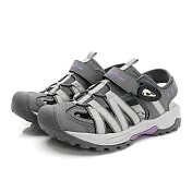 【Goodyear 固特異】女款 護趾運動磁扣涼鞋(兩款任選) JP22.5 灰紫