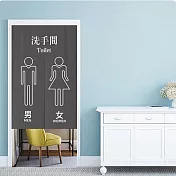 【巴芙洛】微風日系辦公家用門簾ONE系列(長門簾/門簾/日式門簾/風水簾/免打孔門簾/對開式門簾)  洗手間男女