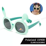 【SUNS】兒童偏光太陽眼鏡 彈力壓不壞材質 可愛兔子造型墨鏡 寶麗來鏡片 抗UV400 S185 蘋果綠
