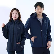 【遊遍天下】男女款防水防風透濕防曬機能連帽外套(GJ13004) XL 丈青