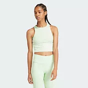 ADIDAS RIB TANK 女背心上衣-綠-IR5932 XS 綠色