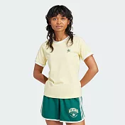 ADIDAS VRCT TEE 女短袖上衣-黃-IT9855 S 黃色