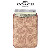 【COACH】精品MagSafe卡套 經典卡其