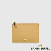 【BRAUN BUFFEL 德國小金牛】台灣總代理 城市-A 拉鍊零錢包-淺棕色/BF841-163-CR