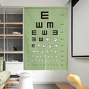 【巴芙洛】微風日系辦公家用門簾TWO系列(長門簾/門簾/日式門簾/風水簾/免打孔門簾/對開式門簾) 綿羊視力表