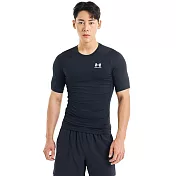 Under Armour 男 HG Armour短T-Shirt-黑-1361518-001 L 黑色