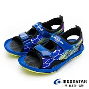 MOONSTAR月星 中大童休閒涼鞋 18 藍