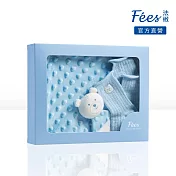Fees法緻 安撫巾禮盒組 藍色