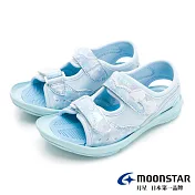 MOONSTAR月星 女孩競速大童休閒涼鞋 16 藍