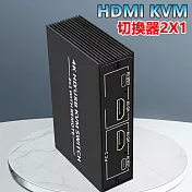 HDMI KVM Switch 2x1 4K@60Hz 2埠電腦切換器