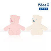 Fees法緻 寶貝小熊掛勾 2入 白粉色
