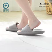 【+O家窩】MIT 雅漫EVA輕量釋壓厚軟底防滑拖鞋-男女款- 知性灰(27cm)