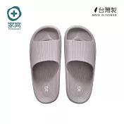 【+O家窩】MIT 雅漫EVA輕量釋壓厚軟底防滑拖鞋-男女款- 知性灰(23cm)
