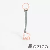 aziza 鏤空小象撞色吊飾鑰匙圈  撞色綠