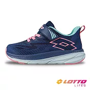 【LOTTO 義大利】童鞋 LT-MAX超速跑輕量極避震跑鞋- 19cm 藍/桃粉