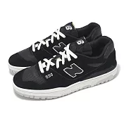 New Balance 休閒鞋 550 男鞋 女鞋 黑 白 皮革 低筒 麂皮 復古 NB 情侶鞋 BB550PRA-D 28cm BLACK/WHITE