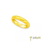 【Just Gold 鎮金店】予愛.長長久久 黃金對戒(寬版-男戒) 19 黃金