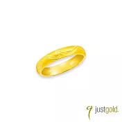 【Just Gold 鎮金店】予愛.長長久久 黃金對戒(窄版-女戒)港圍 11 黃金