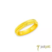 【Just Gold 鎮金店】予愛.結緣 黃金對戒(寬版-男戒)港圍 21 黃金