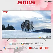 (送基本安裝) AIWA 愛華 75吋 4K QLED 量子點智慧聯網液晶顯示器 (AI-75QL24)