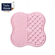 【Truly House】寵物頂級矽膠慢食墊 四葉草加大款 防打翻設計/慢食盤/防噎食碗/寵物碗(兩色任選) 粉色