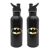 【Paladone UK】華納DC蝙蝠俠 Batman LOGO 經典款保溫杯 黑色經典金屬水壺(700ml)