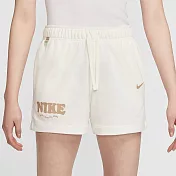 NIKE AS W NSW CLUB FLC SHORT GCEL 女休閒短褲-白-HF6177133 L 白色