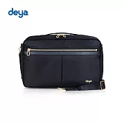 deya posh 輕盈時尚三用手提電腦後背包-黑色