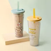 Peanuts史努比雙層透明吸管杯(710ml) -漫畫