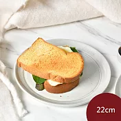 Staub 圓形淺盤 22cm 松露白 餐盤 盛菜盤 圓盤 陶瓷盤